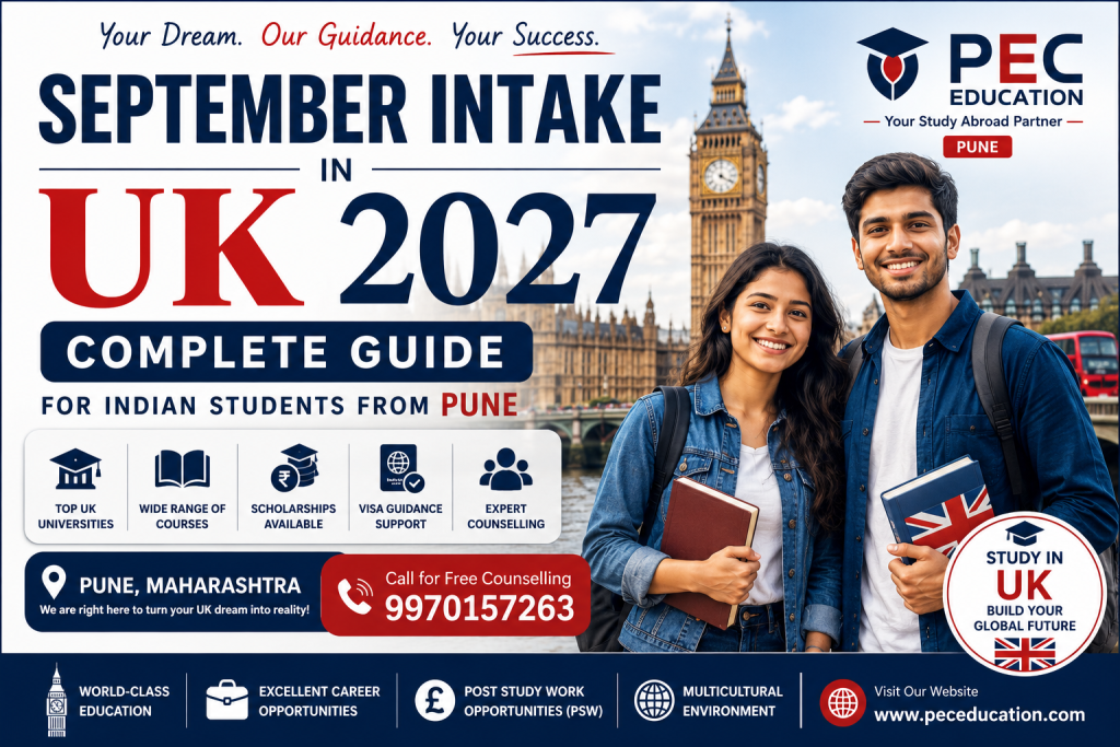 September Intake in UK 2027 Complete Guide for Indian Students from Pune